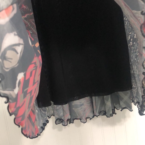 ARTSY❤️panelSKIRT w/Scarf Multi Print Soft Stretchy Waistband 30”x21” Easycare - Picture 5 of 8